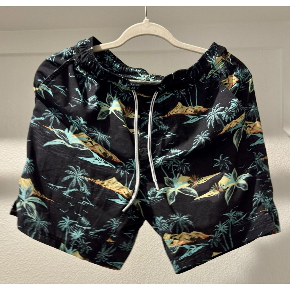 George Boys Black Tropical Print Swim Shorts / Board Shorts – Hawaiian